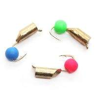 Мормышка Улов Столбик 3мм золото с неоновой бусиной  фотография