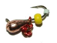 Мормишка Riga крапля з ланцюжком 2.5 мм мідь 116025с Фотографія