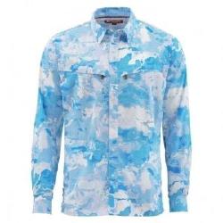Сорочка Simms Intruder BiComp LS Shirt Cloud Camo Blue Фотографія