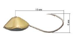 Літня мормишка Yagan на Карася №19 золото Фотографія