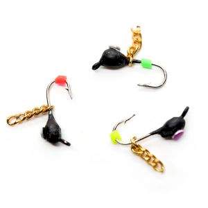 Мормышка Мир Вольфрама Клоп с цепочкой и глазом 1.5мм фотография