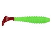 Силикон Angry Baits Fatik 2.8" Acid Green Red Tail UV 5шт фотография