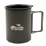 Термокружка Tramp с поилкой и сладными ручками 400мл UTRC-137-olive фотография