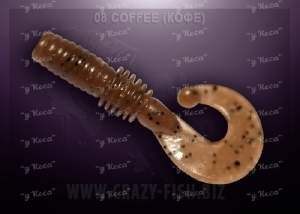 Crazy Fish Pover Mace 4см 8шт 08 Coffee фотография