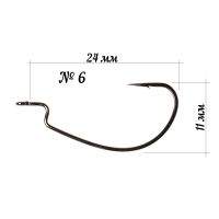 Крючки офсетные Owner J-Light Hook BC 5109-051 №06 7шт фотография