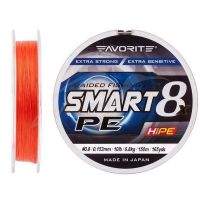 Шнур Favorite Smart PE 8x 150m #1.0 Red orange Фотографія