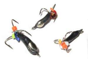 Мормышка Черт-банан с коронкой и паетком фотография