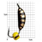 Мормышка вольфрамовая SF Srinp 0.6g Gold-Black Owner №12 фотография