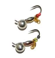 Мормышка Riga головастик с цепочкой 4.0*2.4мм серебро 148042с фотография