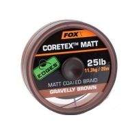 Поводковый материал FOX Coretex Matt coated Braid Brown 20m 20lb CAC434 фотография
