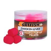 Пелетс на сома Dynamite Catfish 22mm Chicken Liver Fluro Pop-Up Pellets DY868 Фотографія
