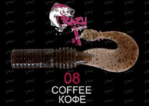 Crazy Fish Powertail 7см 5шт #08 Coffee фотография