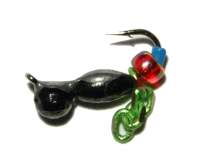 Мормишка Riga пуголовок з ланцюжком 2.5*2.4 мм чорний 148022с Фотографія