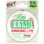 Шнур Tict Rhyme sinking PE 150м #0.4 5.5lb фотография