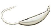 Мормышка Fishing ROI Супер банан с ушком 2.2мм 1822-S silver фотография