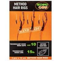 Повідець Технокарп Method Hair Rigs 15lb Wide Gape №10 3шт 80162 Фотографія