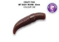 Силикон Crazy Fish MF Baby Worm 1.2" плавающий 100 12шт фотография