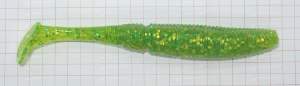Sakura Slit Shad 3.3" 10шт #043 Chartreuse w/green фотография
