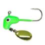 Джиг головка Инстинкт лошадиная голова с лепестком 5.5г №1 зеленая фотография