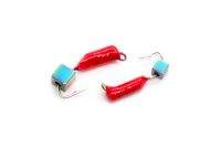 Мормишка Grifon Стовпчик з кубиком 1.5 мм G263-червоний Фотографія