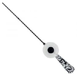 Удочка зимняя ЧС Стиллет 30см с открытой катушкой Карбон (Ева черно-белая) фотография