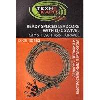 Оснастка Технокарп ледкор с быстросъемным вертлюгом 45lb 55см Gravel 5шт 40161 фотография