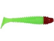 Силикон Angry Baits Fatik 2.8" Acid Green Red Head UV 5шт фотография