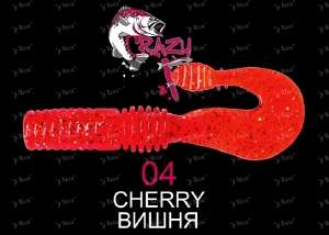 Crazy Fish Powertail 7см 5шт #04 Cherry фотография