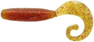 Силікон Reins Fat G-Tail Grub 2" 566 motor Oil Red Flake 20шт Фотографія