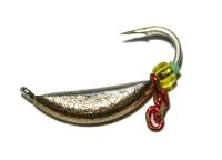 Мормишка Riga супер банан з ланцюжком 3мм золото 110030с Фотографія