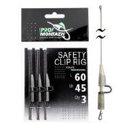 Оснащення Профмонтаж безпечна кліпса на лідкорі 70см 45lb 3шт Фотографія