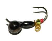 Мормышка Riga головастик с цепочкой 4.0*2.4мм черный 148042с фотография