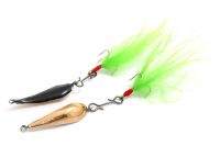 Блешня прямовисна РЛ трійник із зеленою мухою 2627 G-B Фотографія