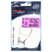 Повідець Ukrspin Orange Spinning 1*19 P194525 25см 20кг 2шт Фотографія