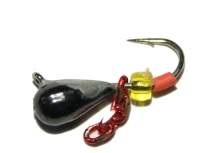 Мормышка Riga капля с цепочкой 3мм черная 116030с фотография