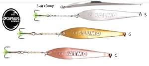 Блесна вертикальная «S-Z» с цепочкой и тройником  фотография