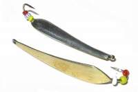 Блесна отвесная Изюмская Малек 30мм 2г Золото фотография