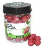 Бойлы Grandcarp растворимые 150г 20мм Клубника фотография