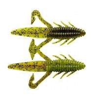 Силікон Gene Larew Biffle Bug Jr. 3.5" Green Pumpkin Shartreuse Shad 8шт Фотографія
