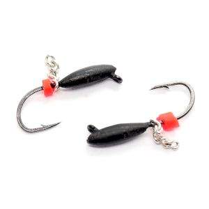 Мормышка Улов Овсинка 2.0мм 0.25г черная с цепочкой фотография