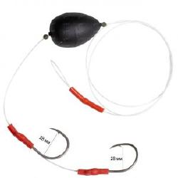 Повідець на сома ПМ Catfish флюорокарбон 0.9мм 2 гачки PVC53067 Фотографія