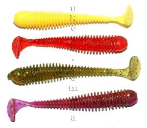 Виброхвост Crazy Fish Vibro Worm 2" Фотографія