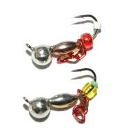 Мормышка Riga головастик с цепочкой 3.0*2.4мм серебро 148032с  фотография