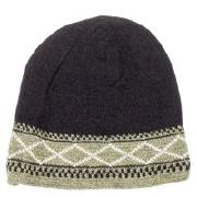 Шапка в'язана РЛ Plush Beani'qe чорна із зеленим Фотографія