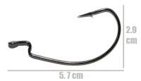 Гачки офсетні Crazy Fish Big Game Offset Hook №5/0 Фотографія