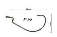 Гачки офсетні Fanatik FO-3315 №3/0 3шт Фотографія
