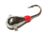 Мормишка Riga крапля з кембриком 4мм срібло 128040-02 Фотографія