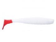 Силікон Angry Baits Shiner 4.0" White Red Tail UV 4шт Фотографія