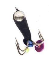 Мормышка Мир Вольфрама Черт 4 крючка с коронкой и паетком МВ138 фотография