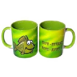 Чашка 330мл Карп зелена Фотографія